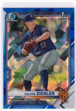 Calvin Ziegler SAPPHIRE 2021 Bowman Draft #BDC-125 New York Mets
