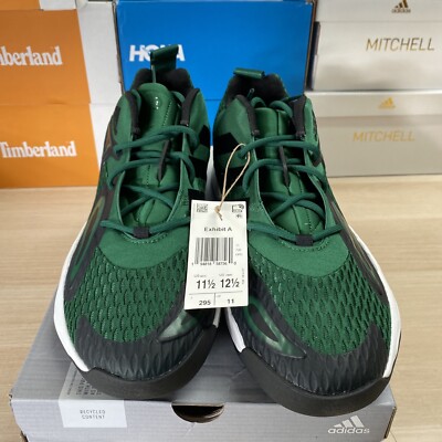 adidas Exhibit A Shoe in Unisex Basketball Team Green/ Core Black Size 11.5 Mens
