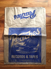 vintage original peaches records store bag not crate vinyl 1980s cassette tape
