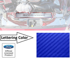 Radiator Cover Trim Plate Supercharged Blue Carbon Fiber For 2015-17 Mustang Gt Radiator Cover Trim Plate Supercharged Blue Carbon Fiber For 2015-17 Mustang Gt