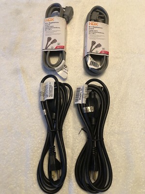 HDX Grainier Appliance 14 Gauge / 10 AMP Cords Lot Of 4 Cords 2 Each!!
