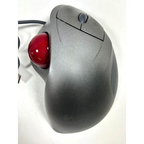 Logitech T-BB18 804360-1000 Trackman Wheel USB Trackball Mouse Scroll