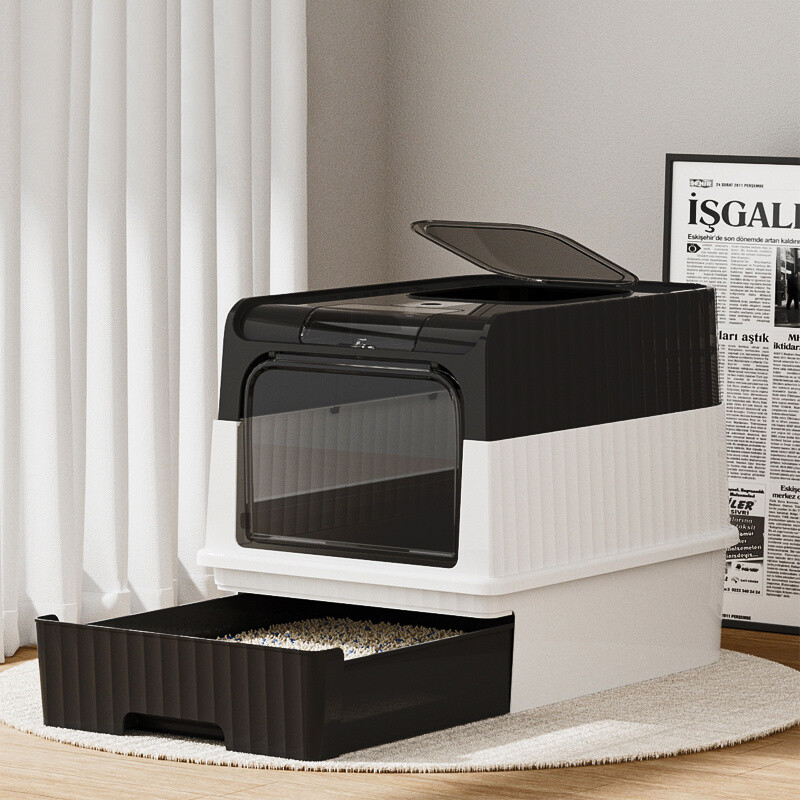 Large Automatic Smart Self Cleaning Cat Litter Box Toilet with UV