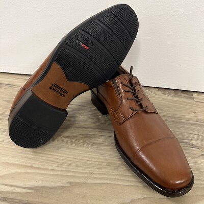 Johnston & Murphy Lancaster Cap Toe Tan Leather Oxfords  display picture 2