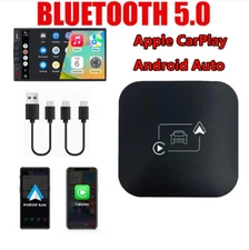 Carplay AI Box Wireless Carplay Android Auto Adapter Car Multimedia Video 2 in 1