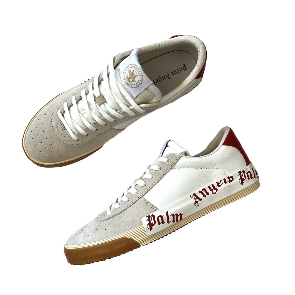 NEW Palm Angels Vulcanized Low Top Leather Sneakers size 39 NEW Palm Angels Vulcanized Low Top Leather Sneakers size 39