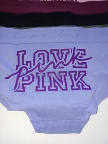 Victoria Secret PINK 5 Pack Panty Lot Women's L XL XXL NEW Bikini Hipster Cotton