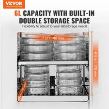 VEVOR Lab Incubator, 6L, PID Temperature Control RT+5-65℃, Scientific Digital In