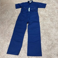 Walls NWT Coveralls Mechanic Jumpsuit Navy Blue Short Sleeve Sz 44 L Flight Suit