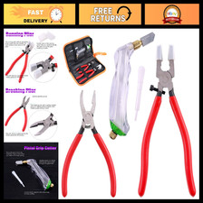 Heavy Duty Glass Cutting Tool Kit - 3Pcs Pliers, Oil Feed Cutter  Rubber Tips