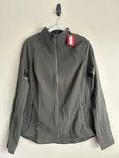 NWT Spanx L Large Contour Athletic Jacket Womens Full Zip 50267R Dark Palm New