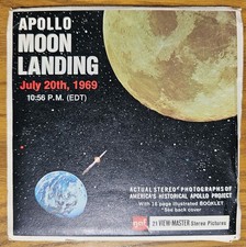 Vintage 1969 Apollo Moon Landing 3 Reel Set Booklet View-Master Packet B663