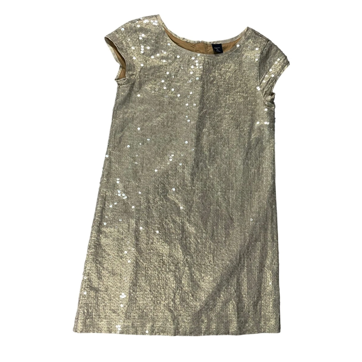gold dress for 12 year old Short Flower Girl Dress with Gold Lace 7013CH 12 / Champagne (Wheat) main image 1
