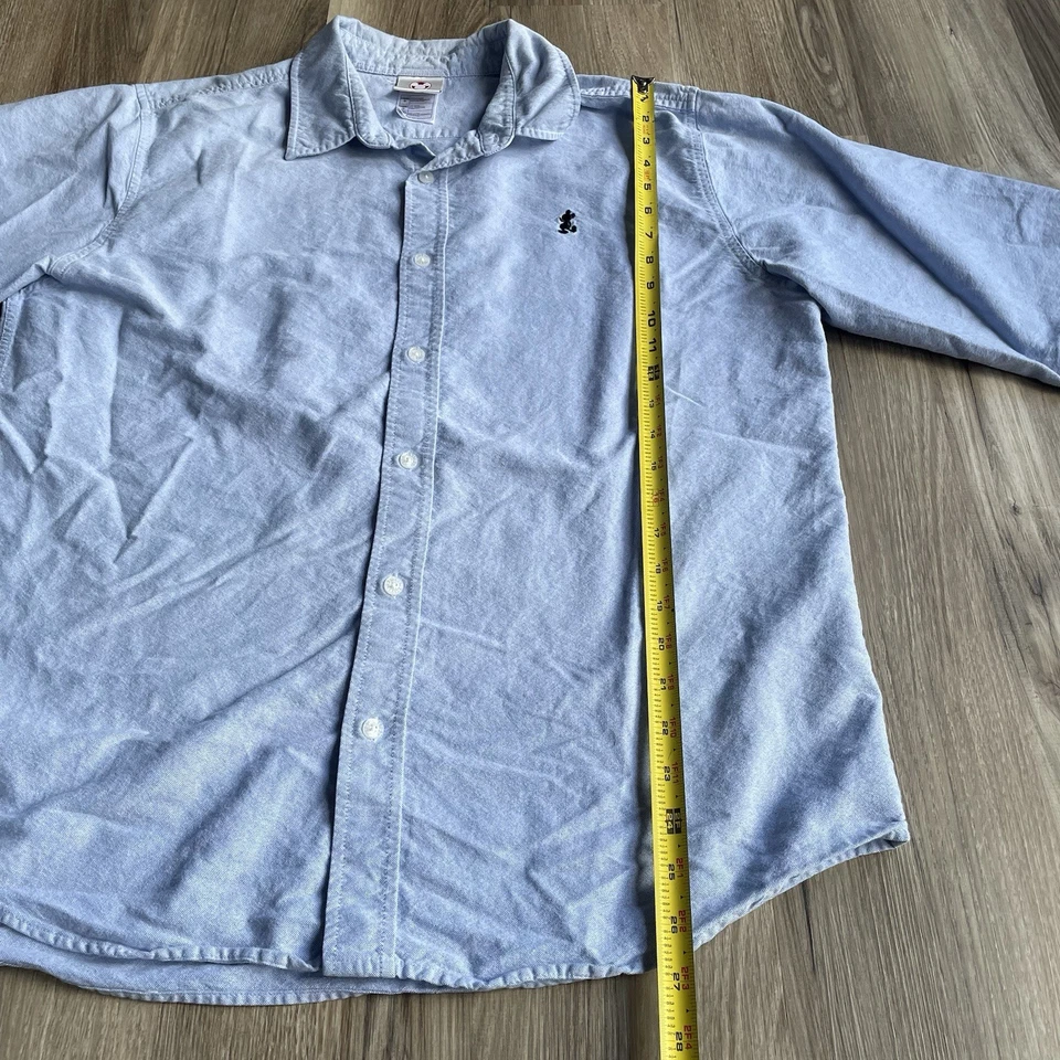 Camisa de vestir Oxford azul Mickey Mouse de la tienda Disney para hombre grande ropa de oficina preppy Foto 4 de 4