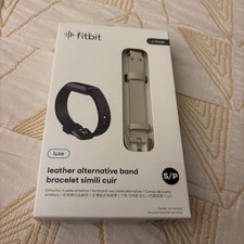 Fitbit Luxe Leather Alternative Band Pearl/Beige Replacement Strap SZ Small New