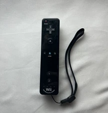 Nintendo OEM Motion Plus Wii Mote Remote Black Controller Official RVL-036