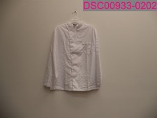 Stains-KNG Uniform Lightweight Long Sleeve Chef Coat 2577 White Medium