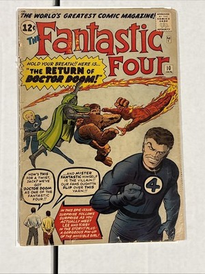 Fantastic Four 10 Marvel Silver Age Stan Lee Jack Kirby Doom
