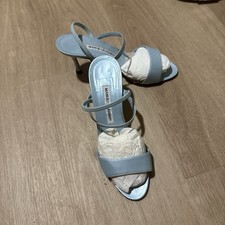 Blue Manolo Blahnik Strappy Heels Size 37.5