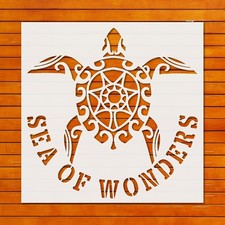 Sea Creatures Wall Art Reusable Plastic Stencil - StencilAir
