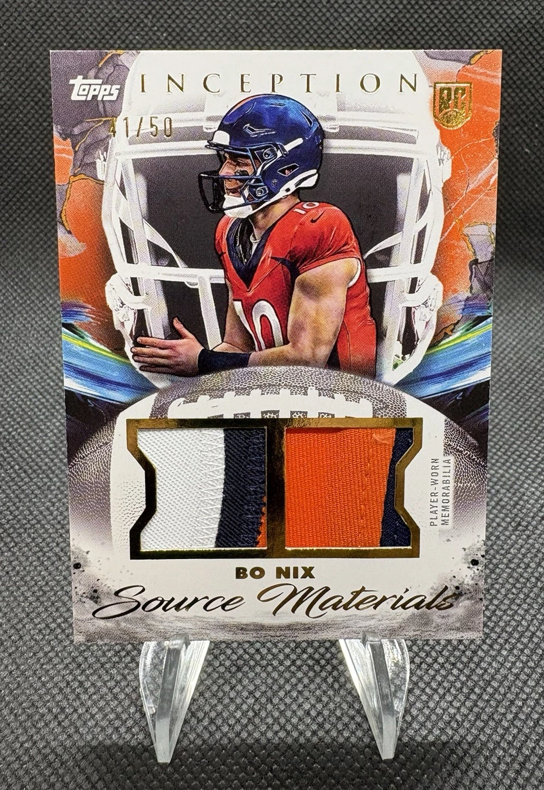 Bo Nix Topps Inception Source Materials #SMBN Base