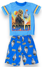 STAR WARS Pajama PJ Set 2 Pcs; 1 top, 1 bt Shorts  T-Shirt COMFY Boys SMALL