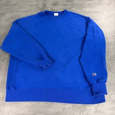Champion Reverse Weave Sweatshirt Mens XL Royal Blue Crewneck Heavyweight Baggy