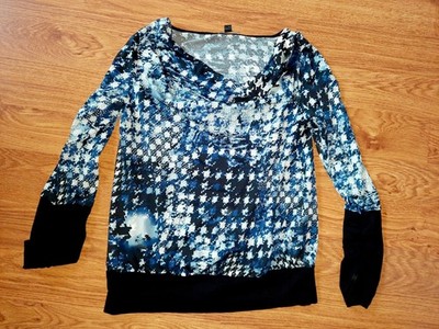 Comma: Wasserfall Ausschnitt Shirt Tunika Bluse TOP Stretch Gr. 38 (S/M)-wie neu