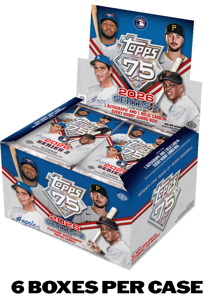 2026 TOPPS SERIES 2 BASEBALL 6-BOX HOBBY JUMBO CASE (6 AUTOs) MLB 
