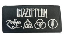 LED ZEPPELIN - IV  - 4 SYMBOLS - LONDON - Embroidered Iron-On Patch