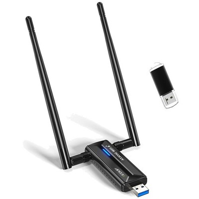 USB 3.0 WiFi 6E Adapter - Ultra-Fast Tri-Band Connectivity for PC & Laptop