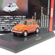 Kyosho 1/64 Fiat 500F Red Orange Lancia Mini Car Collection Circle K Sunkus