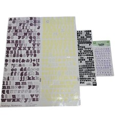Making Memories Creative Letters ABC Stickers x 4 Funky Black Multi Scrapbooking