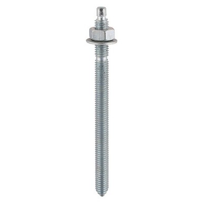 Timco M8 x 110 Chemieanker Gewindebolzen, Muttern & Unterlegscheiben - Zink - 10er Box