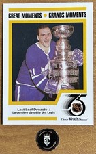 1991-92 Kraft NHL 75 Great Moments Promo “Last Leaf Dynasty” #28 *Handcut*