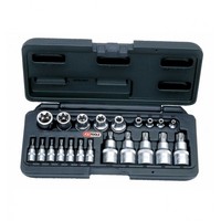 "Ks Tools 1/4\"+1/2\" Tx-SteckschlüSsel-Satz, 21-Tlg"