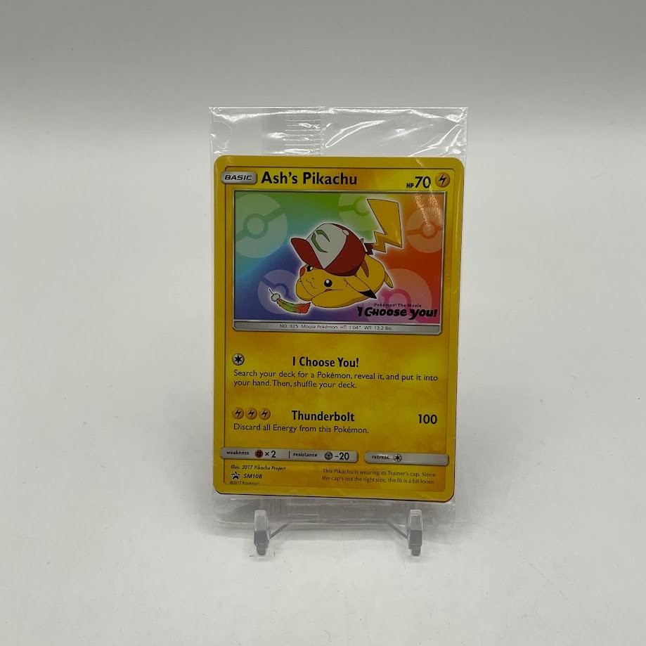 Ash's Pikachu Pokemon I Choose You! Promo #SM108 Sealed