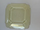 Vintage Indiana Glass Lorain "Basket" Yellow Depression Glass Dinner Plate 10.2