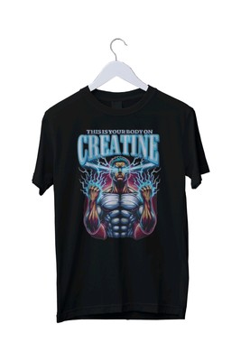 This ls Your Body On Creatine Graphic Print T-Shirt S M L XL 2 3 4 XL