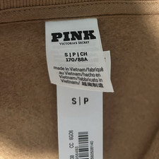 PINK Victoria's Secret Beige 1/2 Zip Mock Neck Sweatshirt Women's Size S