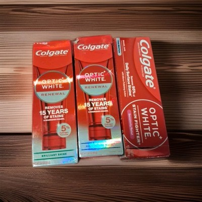 Lot Of 3:Colgate Optic White Renewal HIGH IMPACT WHITE Teeth Toothpaste 3.0 oz 