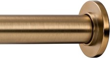 Tension Curtain Rod Spring Tension Rod Windows/Shower 54 to 90 Inch. Warm Gold