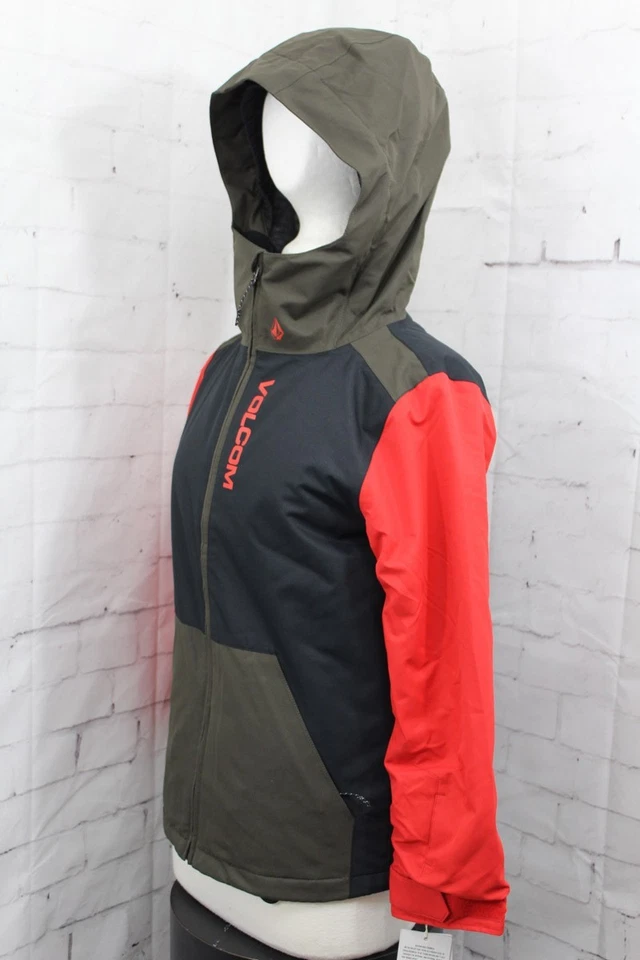 Volcom Vernon Insulated Snowboard Jacket, Youth Medium (10Y), Black Military New - Image 2 of 4