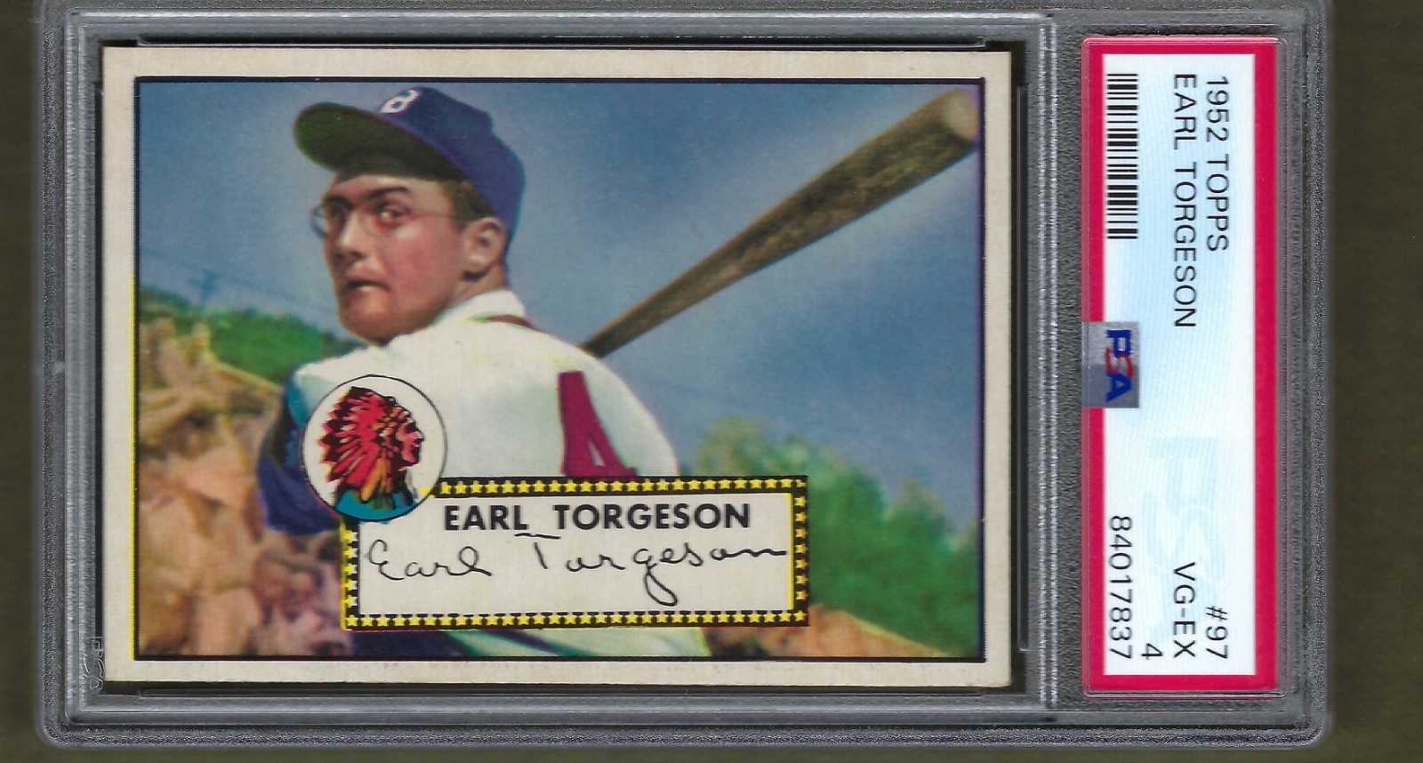 1952 Topps #97 Earl Torgeson PSA 4 centered, looks much better