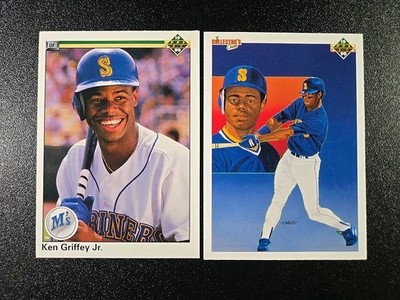 Ken Griffey Jr 1990 Upper Deck #24 #156 2 Card Set Second Year