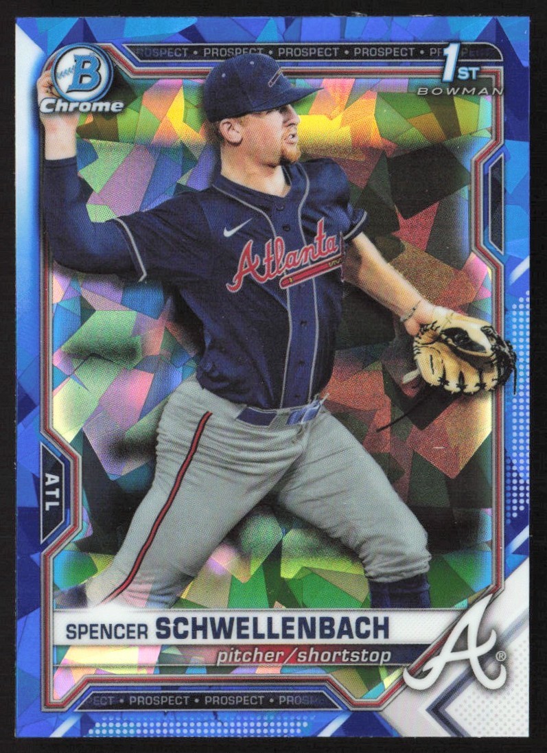 2021 Bowman Draft Chrome Sapphire Spencer Schwellenbach #BDC-44 TS8-1
