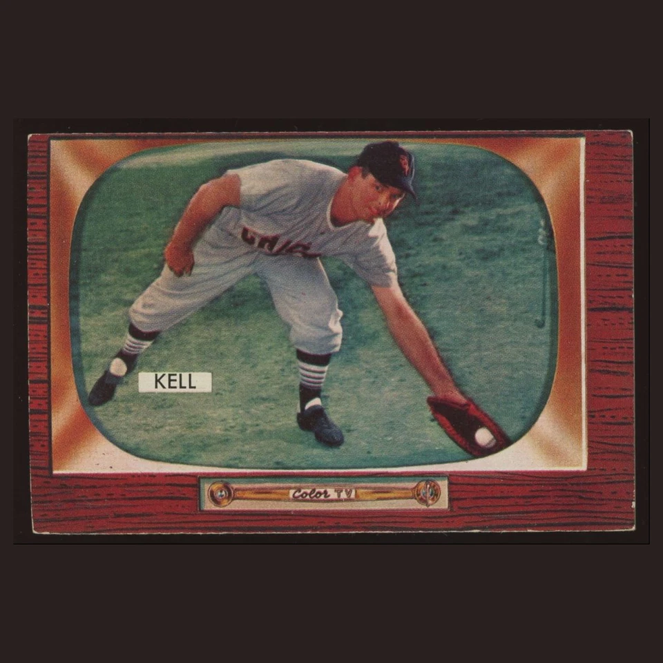 Коллекционные винтажные бейсбольные карточки George Kell #213 1955 Bowman Chicago White Sox вскрытие набора - Изображение 3 из 4