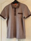 HUGO BOSS Mens T-shirt Shortsleeves Size Medium COLOUR Brown