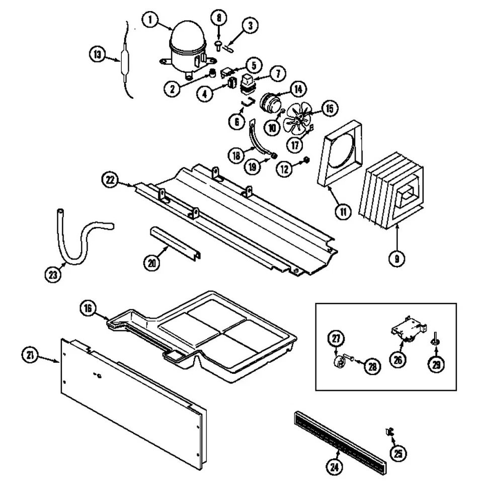 Magic Chef Refrigerator : Compressor Relay Cover (61002020 / 66589-1) {P9267} - Image 4 of 4