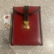 Flip-Out Jewelry Case Leather Perfect for Travel or Storage Burgundy 